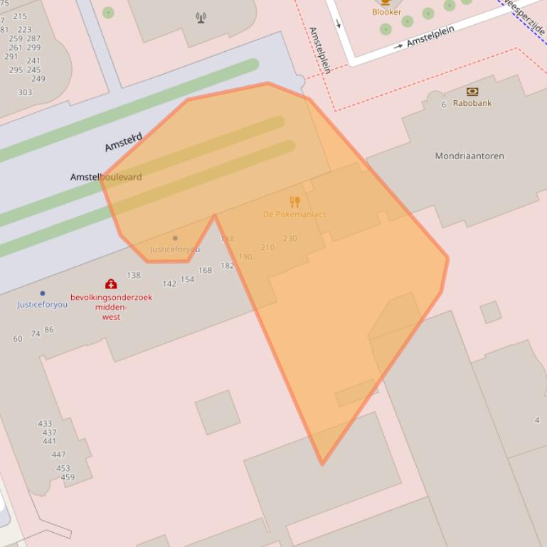 Kaart van postcodegebied 1096HM.