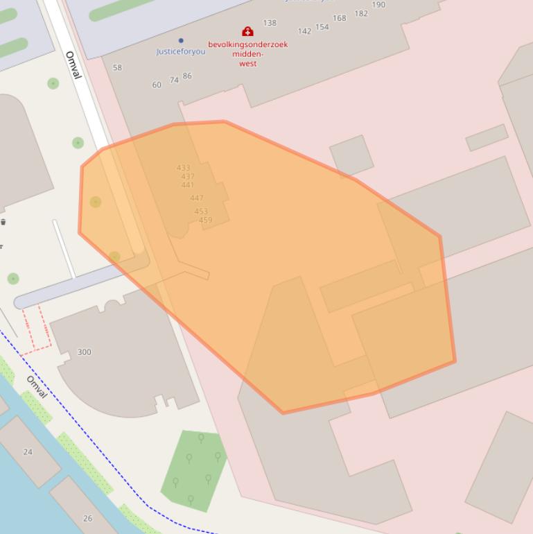 Kaart van postcodegebied 1096HS.