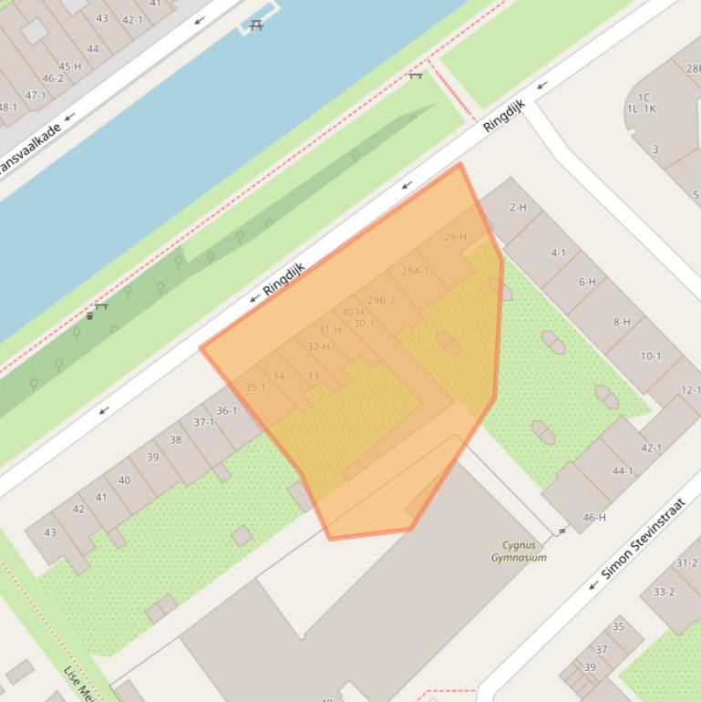 Kaart van postcodegebied 1097AD.