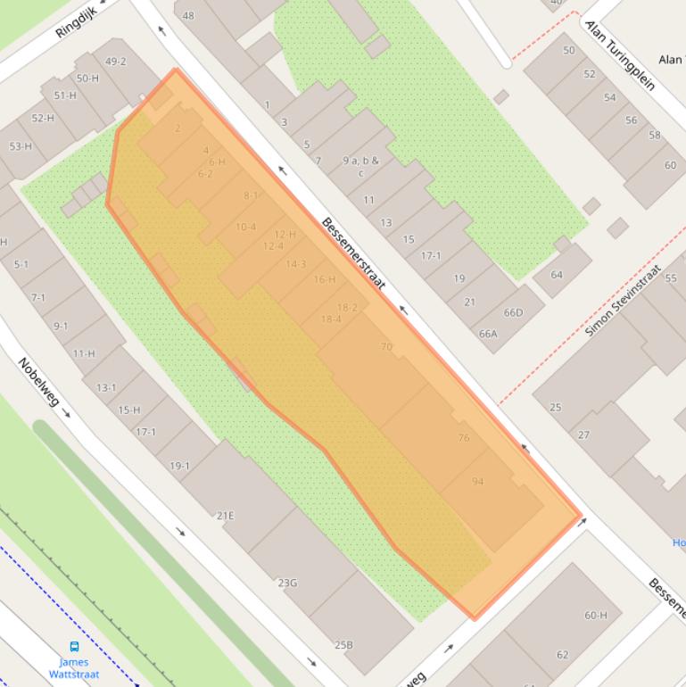 Kaart van postcodegebied 1097AN.