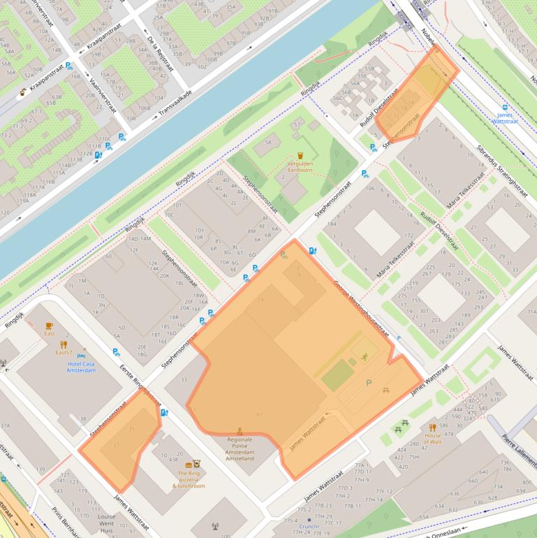 Kaart van postcodegebied 1097BA.