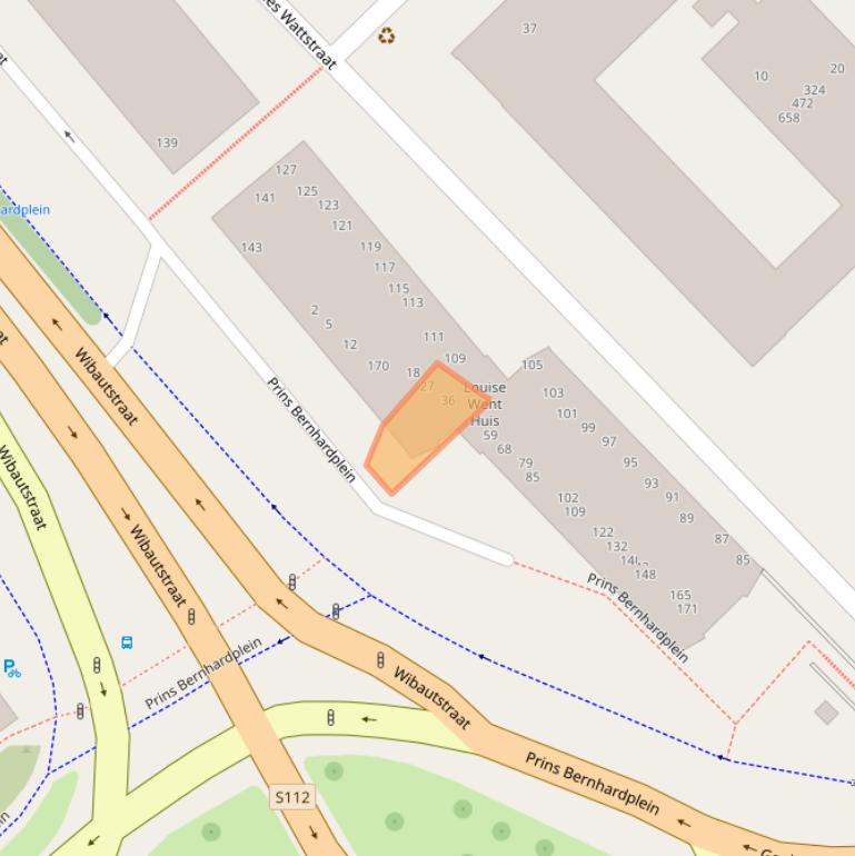 Kaart van postcodegebied 1097BE.