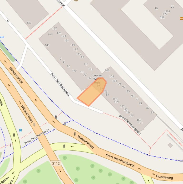 Kaart van postcodegebied 1097BG.