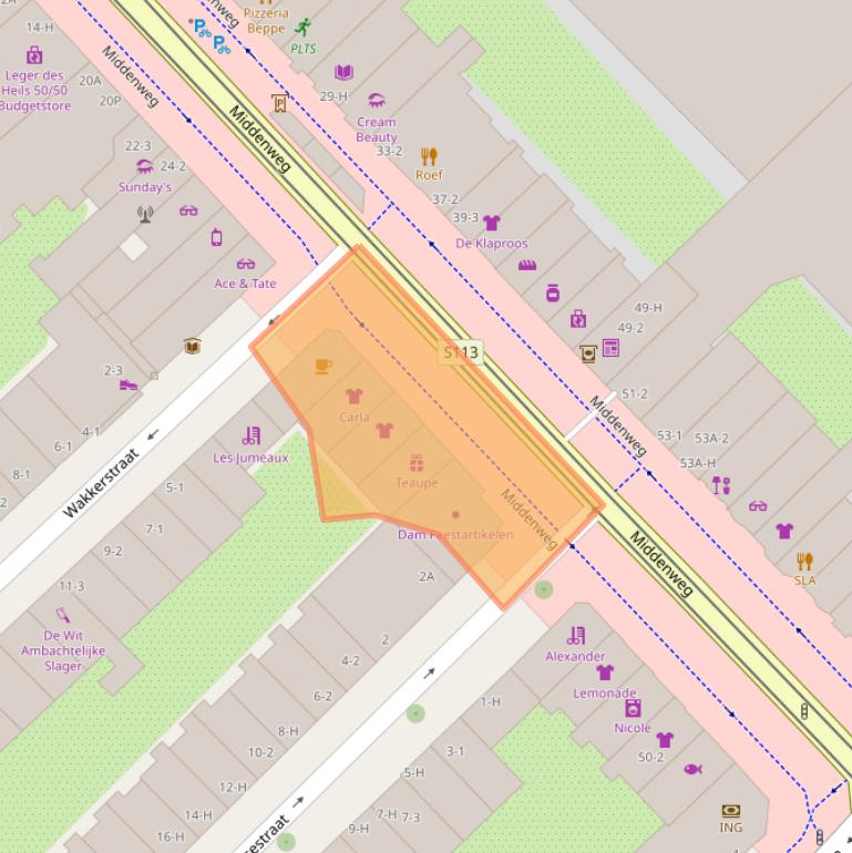 Kaart van postcodegebied 1097BP.