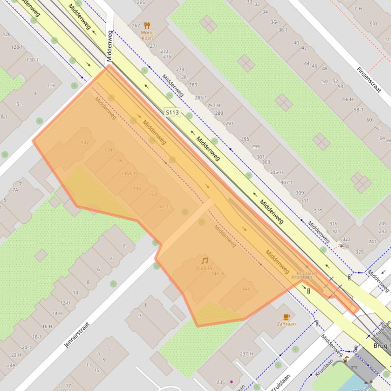 Kaart van postcodegebied 1097BV.