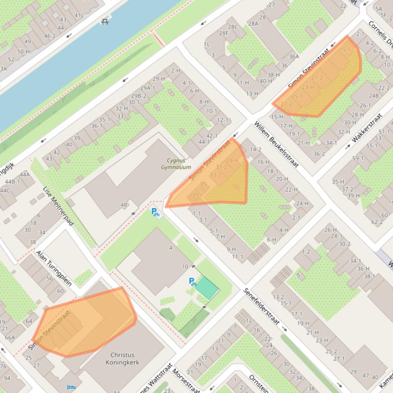 Kaart van postcodegebied 1097BX.