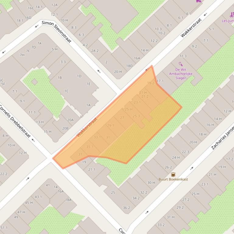 Kaart van postcodegebied 1097CC.