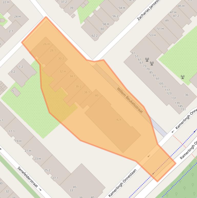 Kaart van postcodegebied 1097CT.