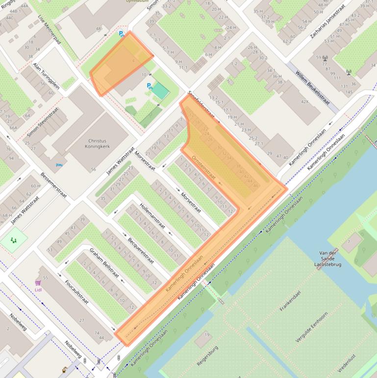 Kaart van postcodegebied 1097CX.