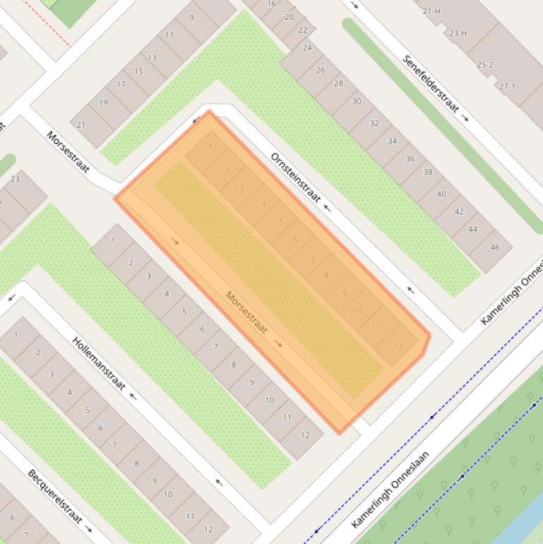 Kaart van postcodegebied 1097CZ.