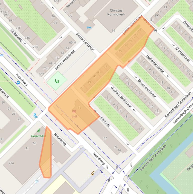 Kaart van postcodegebied 1097DK.