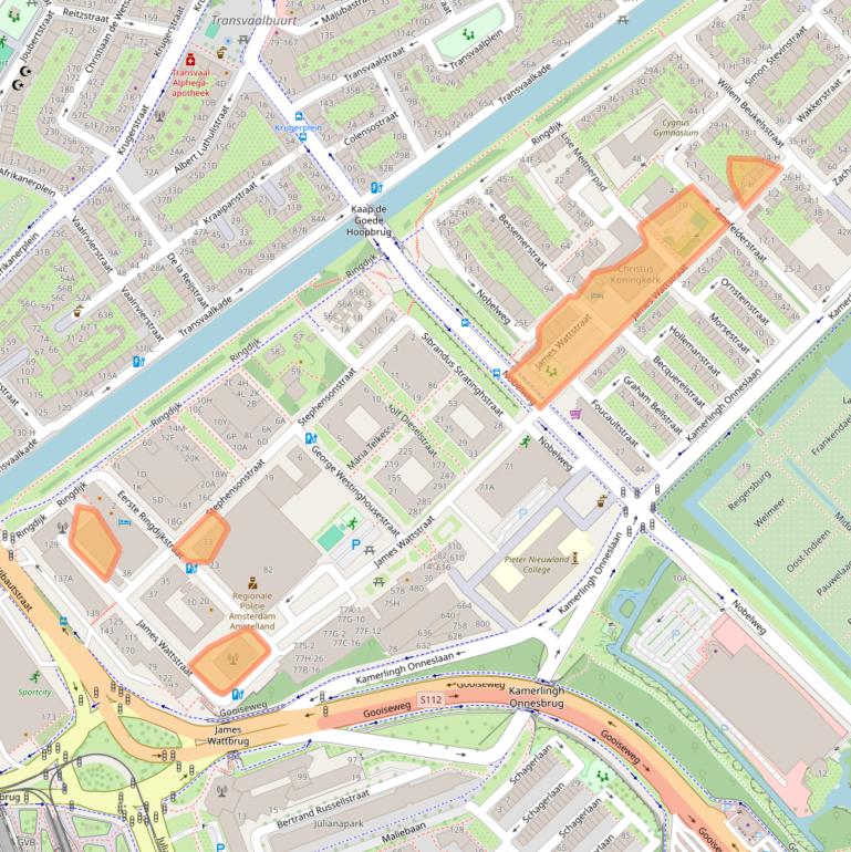 Kaart van postcodegebied 1097DM.