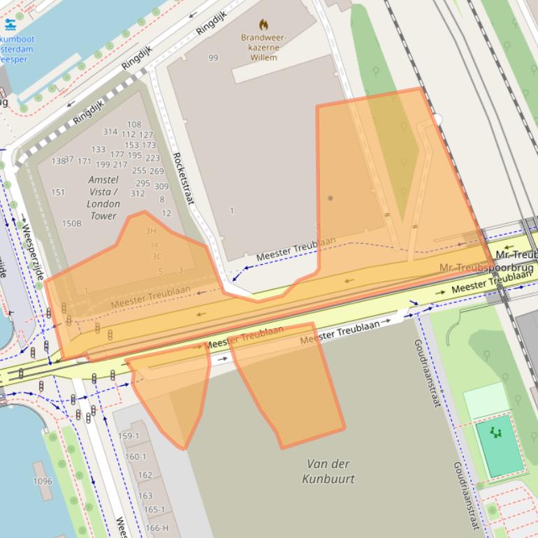 Kaart van postcodegebied 1097DP.