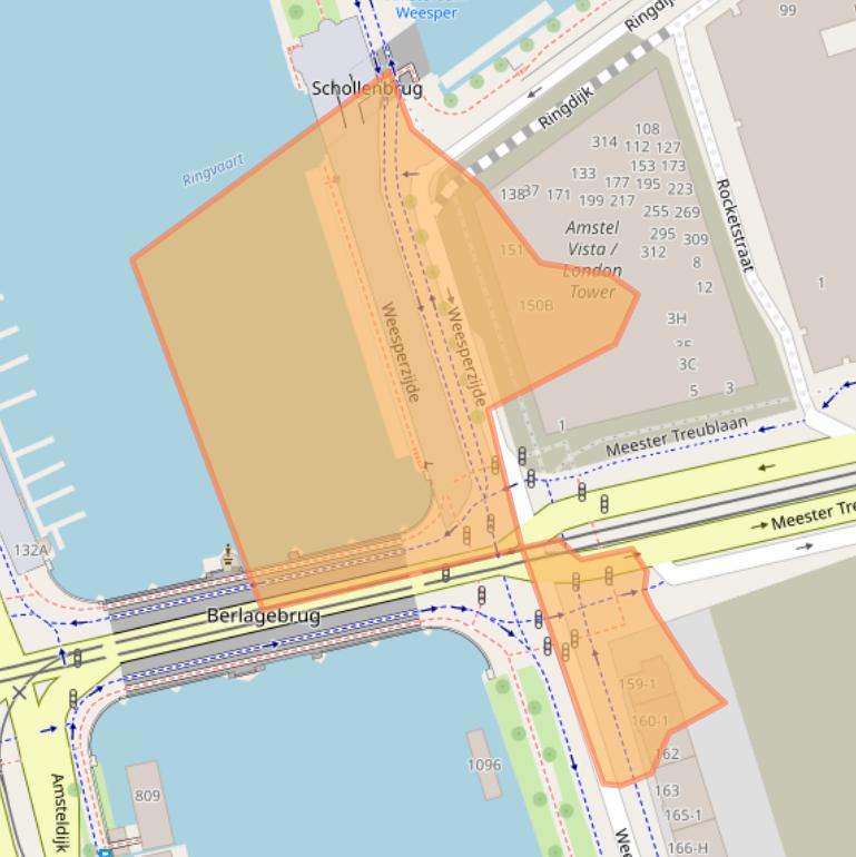 Kaart van postcodegebied 1097DS.