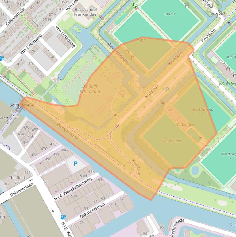 Kaart van postcodegebied 1097EC.