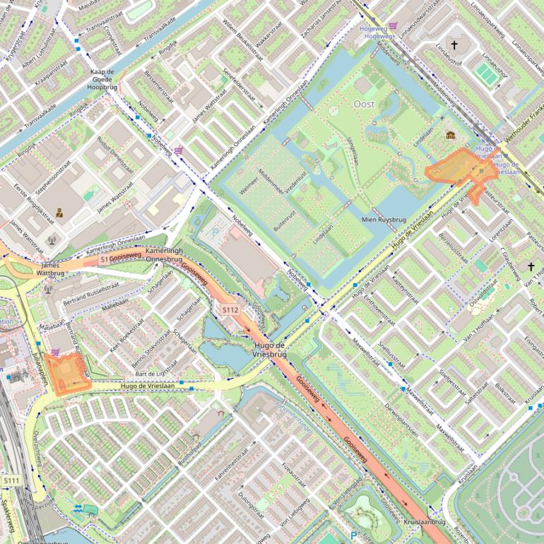 Kaart van postcodegebied 1097ED.