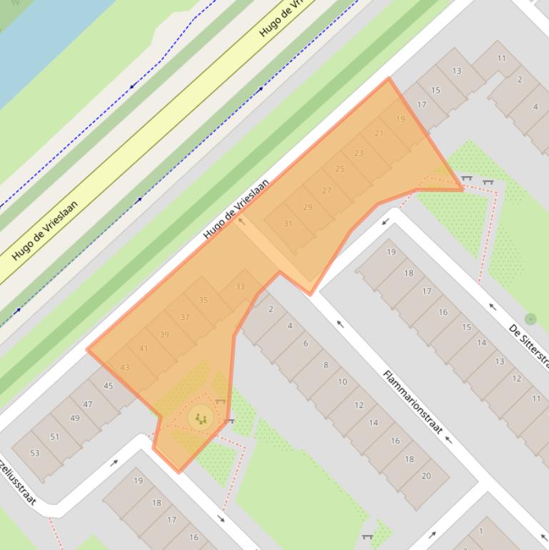 Kaart van postcodegebied 1097EE.