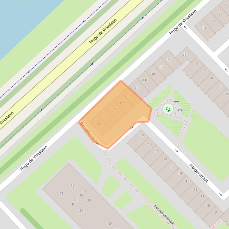 Kaart van postcodegebied 1097EG.