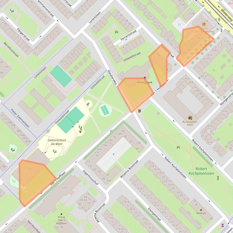 Kaart van postcodegebied 1097EP.