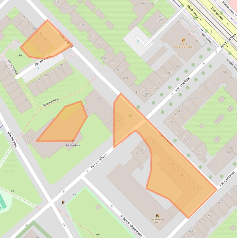 Kaart van postcodegebied 1097EV.