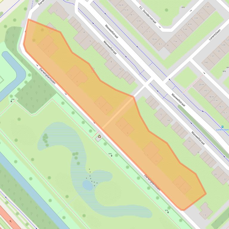 Kaart van postcodegebied 1097EX.