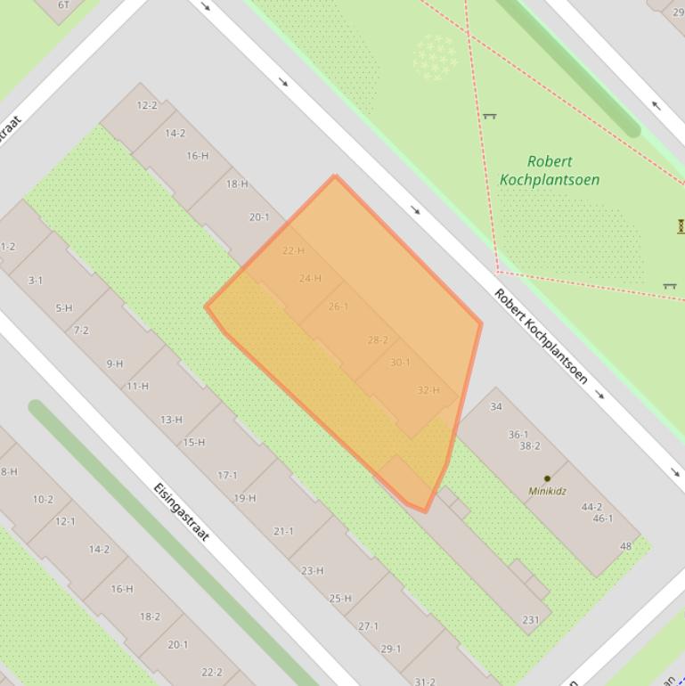 Kaart van postcodegebied 1097GJ.