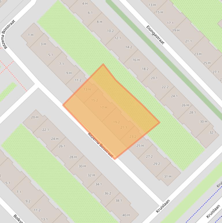 Kaart van postcodegebied 1097GX.