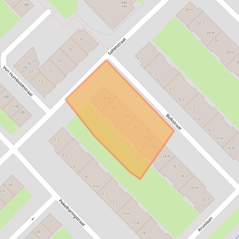 Kaart van postcodegebied 1097HE.