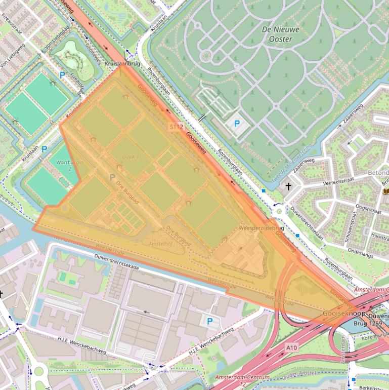 Kaart van postcodegebied 1097HK.