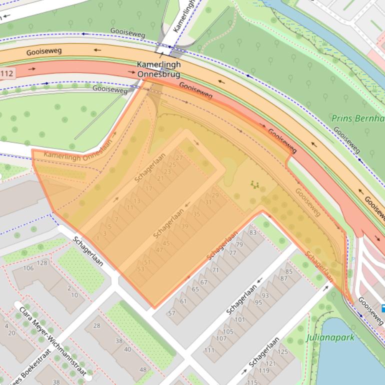Kaart van postcodegebied 1097HN.