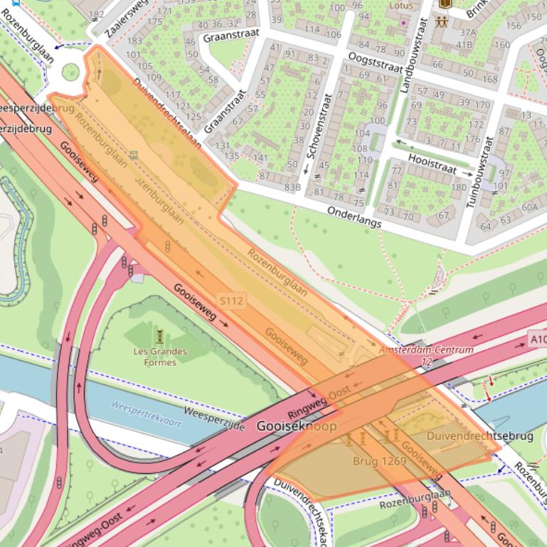 Kaart van postcodegebied 1097HV.