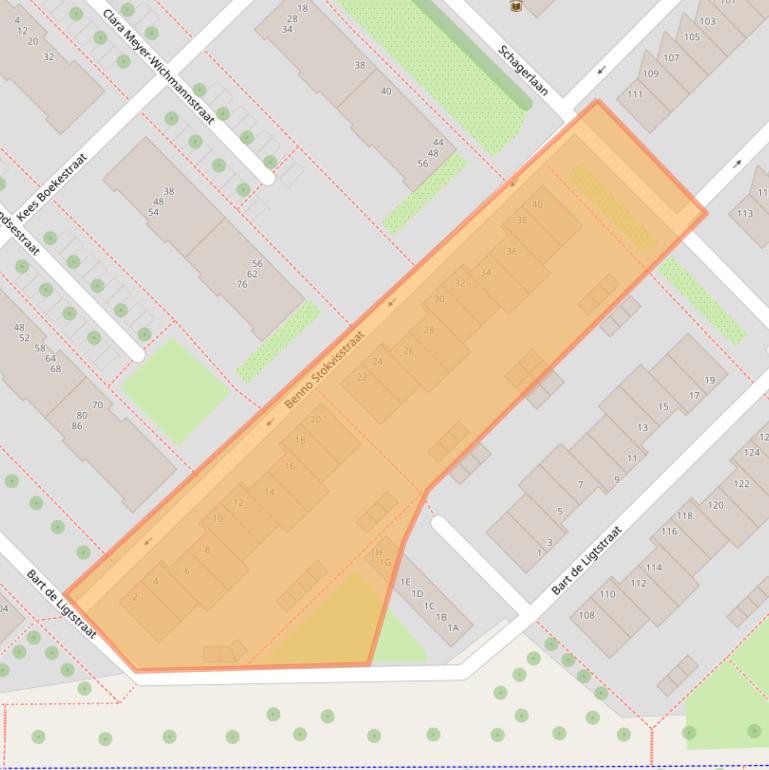 Kaart van postcodegebied 1097HZ.