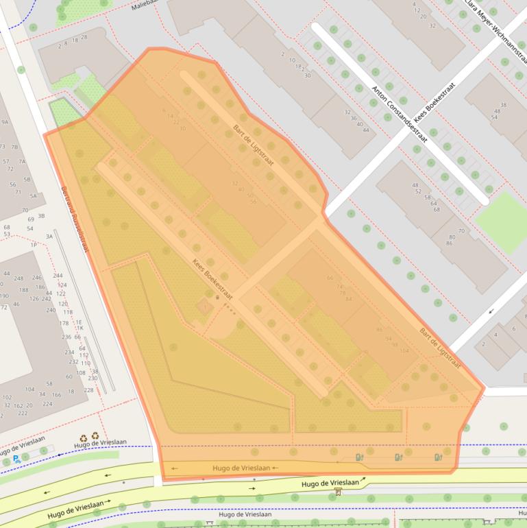 Kaart van postcodegebied 1097JE.