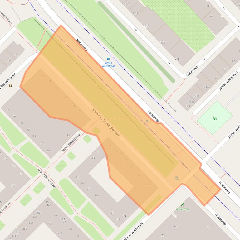 Kaart van postcodegebied 1097JP.