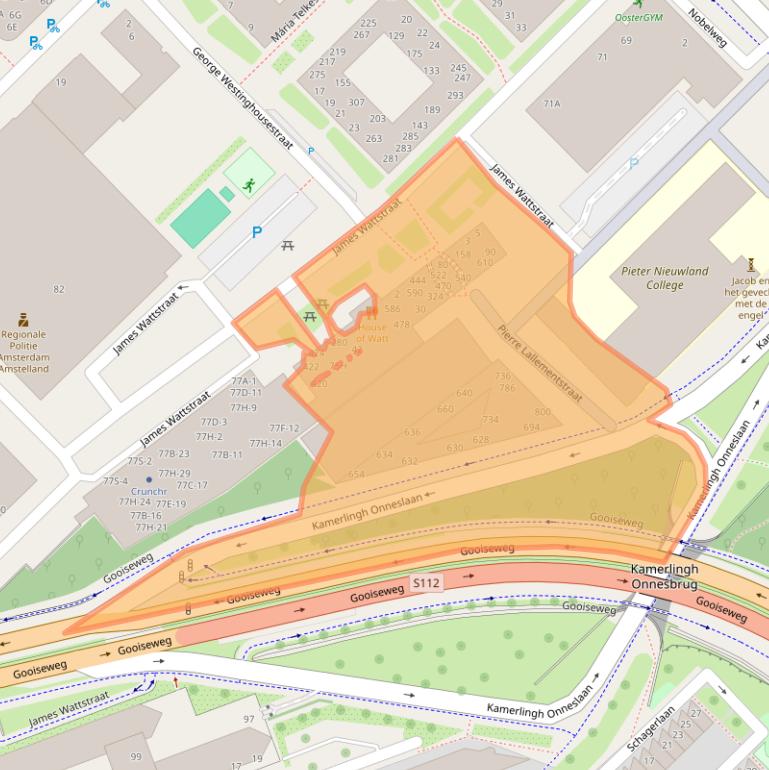 Kaart van postcodegebied 1097JR.