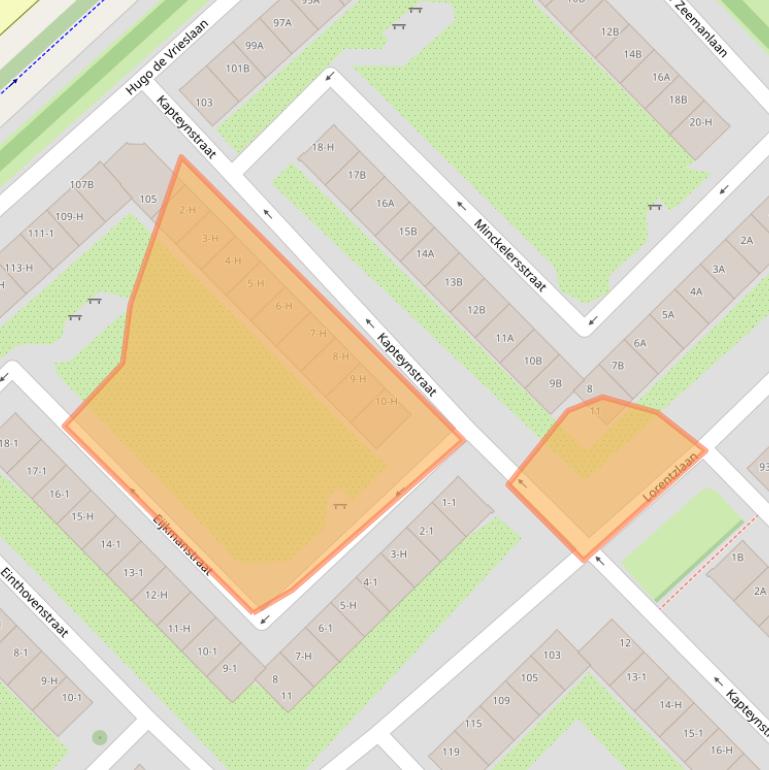 Kaart van postcodegebied 1097KM.