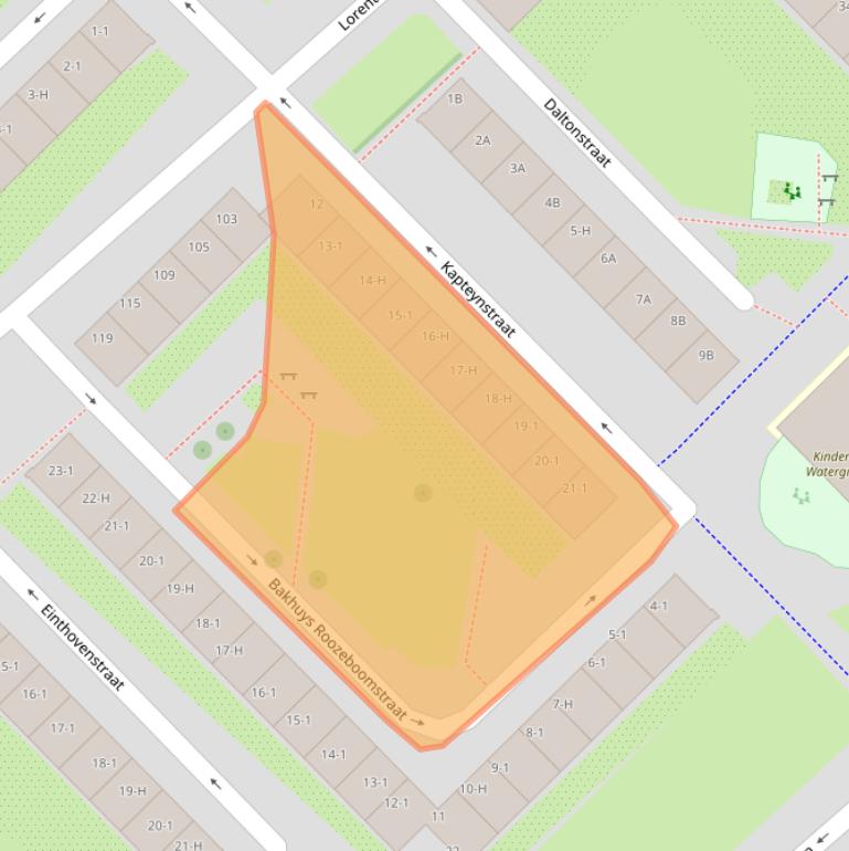 Kaart van postcodegebied 1097KN.