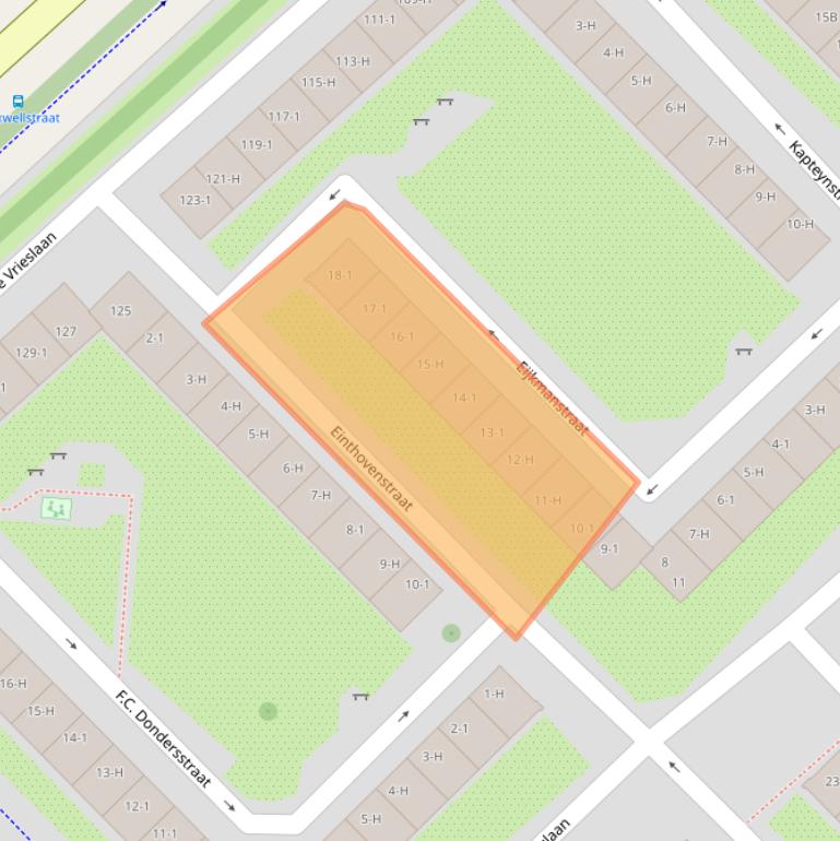 Kaart van postcodegebied 1097KR.