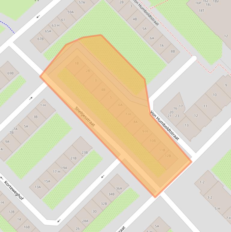 Kaart van postcodegebied 1097LD.