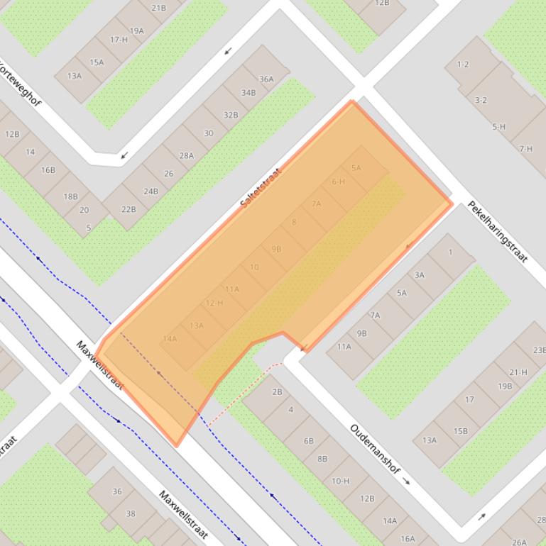 Kaart van postcodegebied 1097LJ.