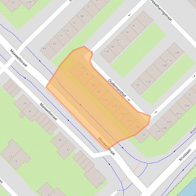 Kaart van postcodegebied 1097LL.