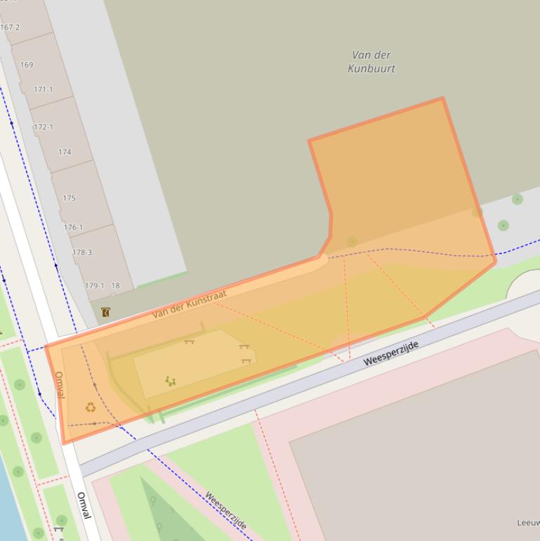 Kaart van postcodegebied 1097LS.