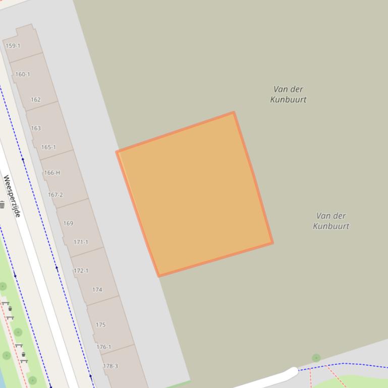 Kaart van postcodegebied 1097LW.