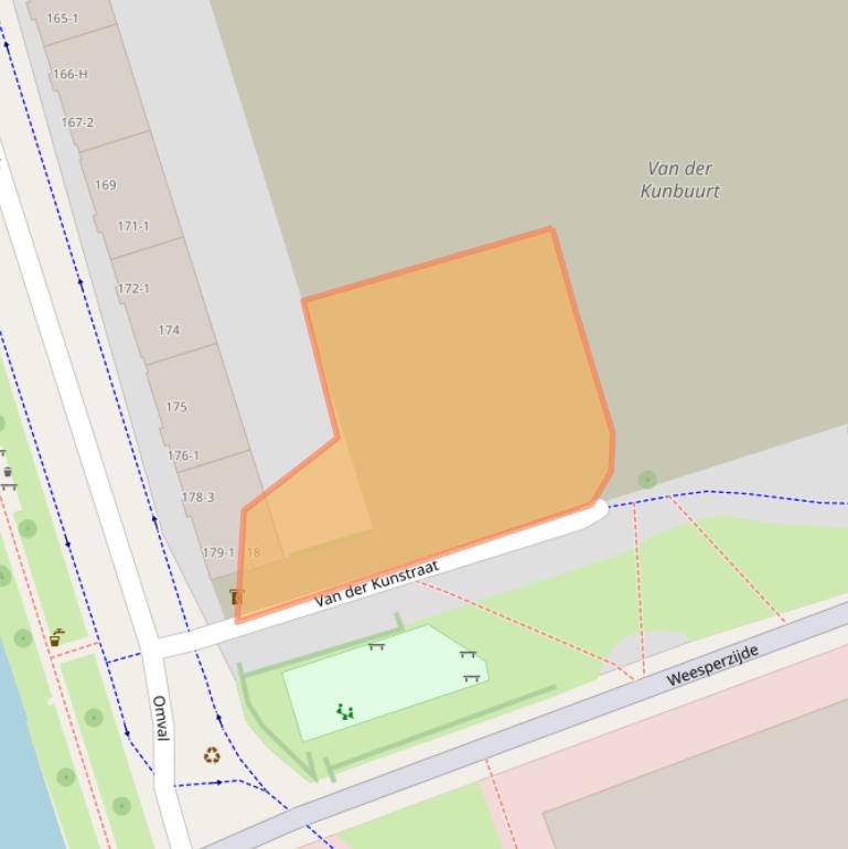 Kaart van postcodegebied 1097LX.