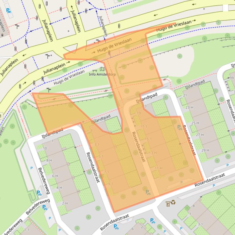 Kaart van postcodegebied 1097MH.