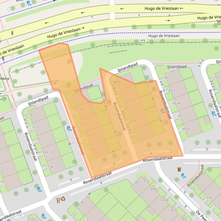 Kaart van postcodegebied 1097MJ.