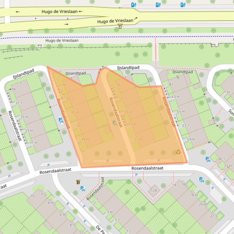Kaart van postcodegebied 1097MK.
