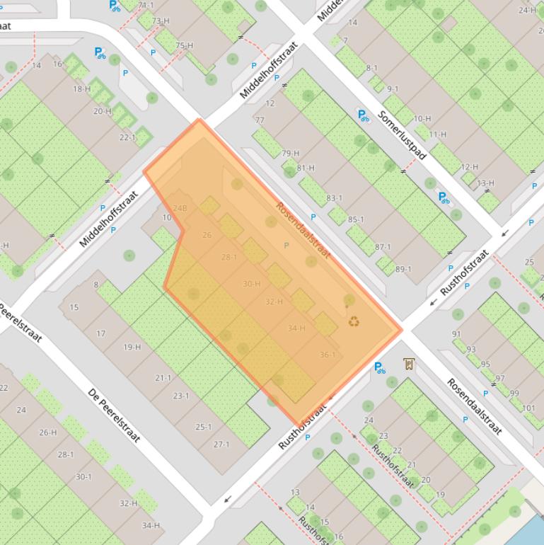 Kaart van postcodegebied 1097MR.