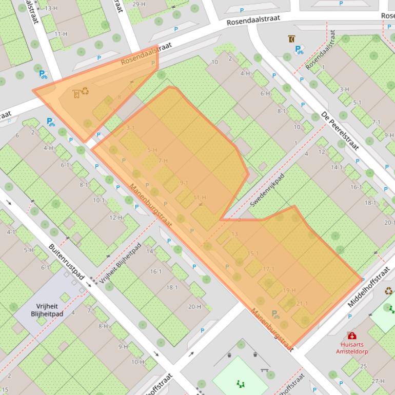 Kaart van postcodegebied 1097MZ.