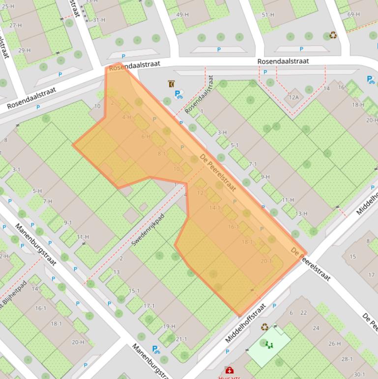 Kaart van postcodegebied 1097NG.
